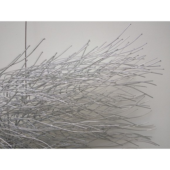 Large Silver Painted Copper & Brass Windy Willow Tree Wall Hanging Art Sculpture - Picture 8 of 10